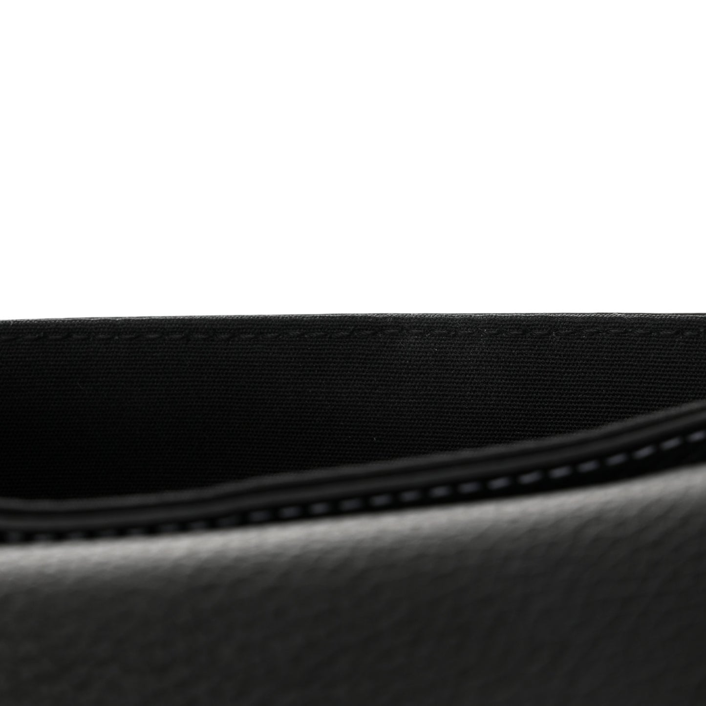 X KAWS Grained Calfskin Saddle Pouch Black