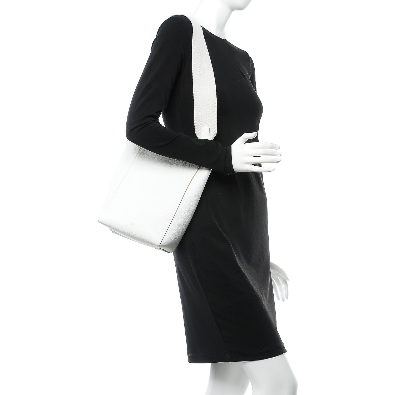 Celine Soft Grained Calfskin Small Sangle Bucket Bag White 2 of 11