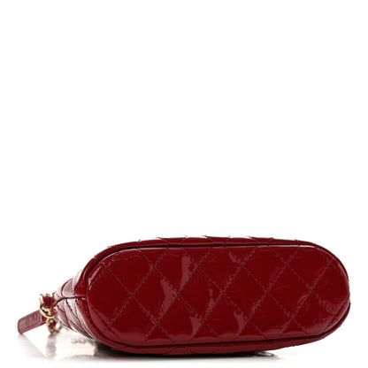 Chanel Patent Calfskin Quilted Shiny Coco Clutch With Chain Red 4 of 11