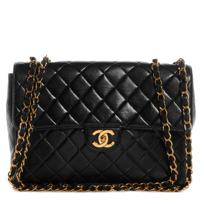 Chanel Lambskin Jumbo Single Flap Black 1 of 8
