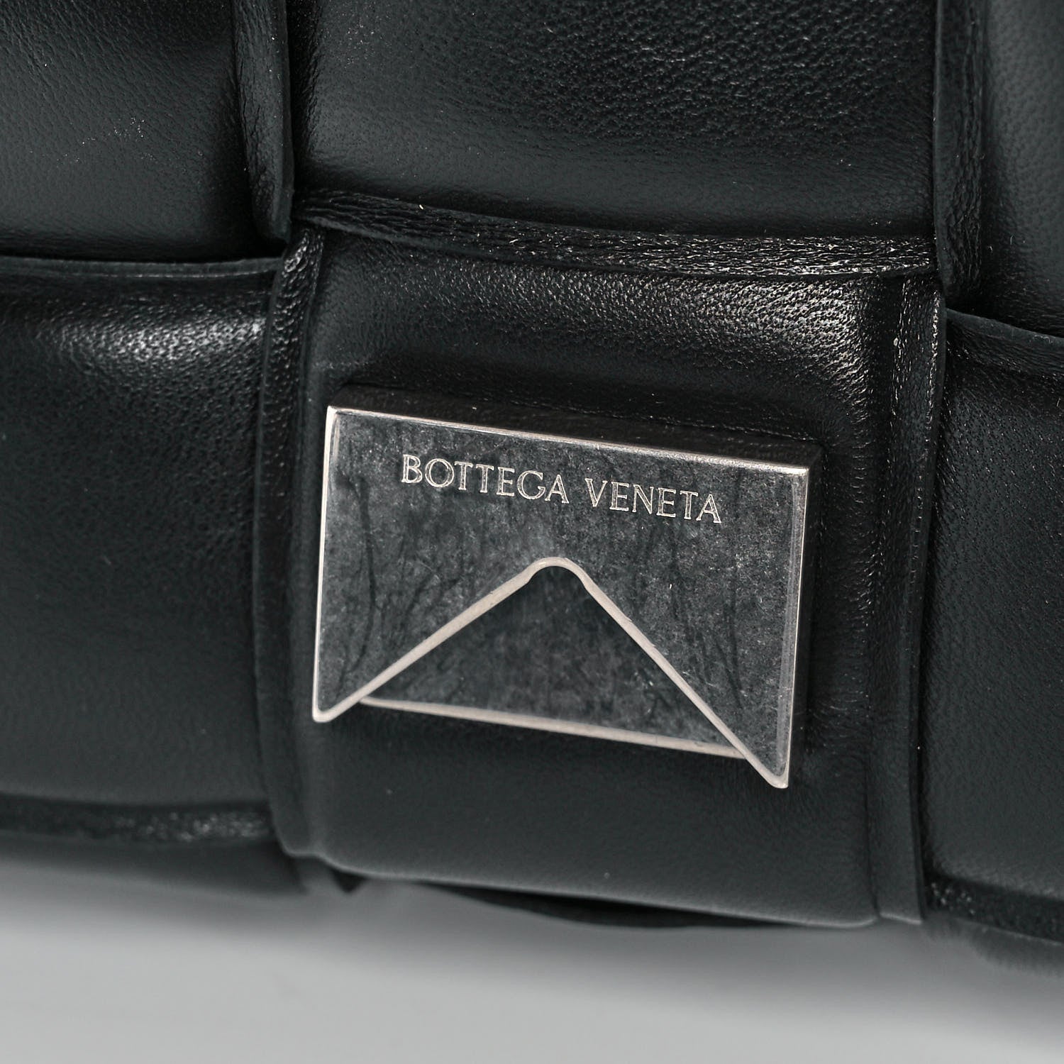Bottega Veneta Lambskin Maxi Intreccio Padded Chain Cassette Crossbody Bag Black 10 of 10