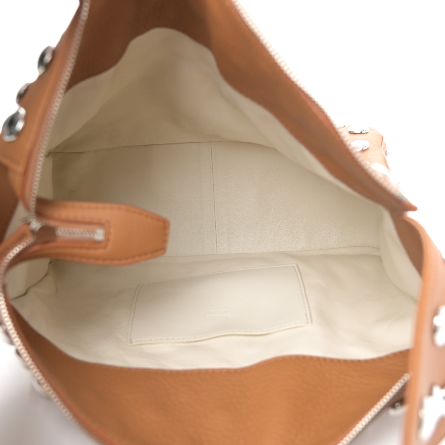 Khaite Pebbled Sport Calfskin Studded Elena Nougat 5 of 9
