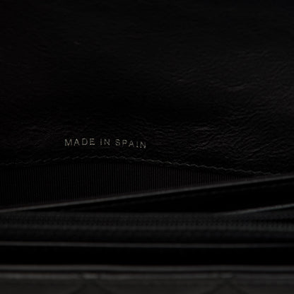 Chanel Crumpled Calfskin Quilted Large Flap Wallet So Black 7 of 8