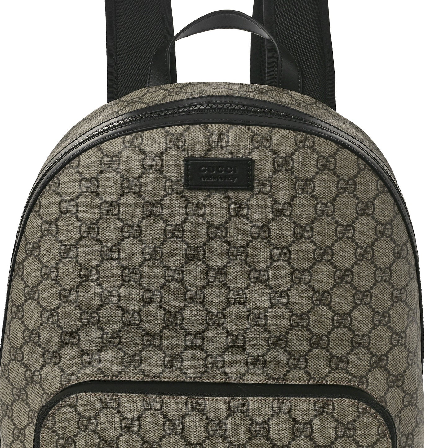 GG Supreme Monogram Medium Backpack Black