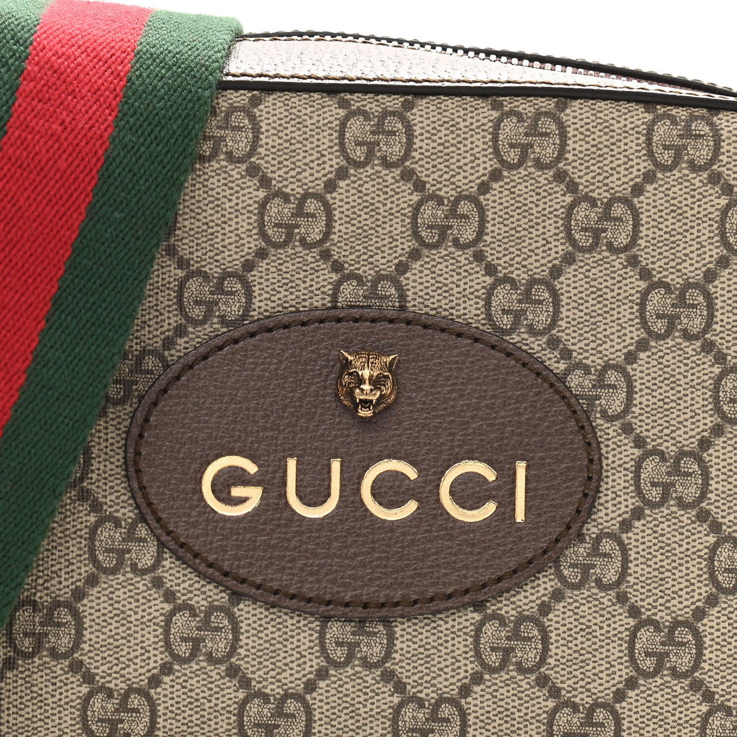 GG Supreme Monogram Web Neo Vintage Shoulder Bag Beige New Acero Crop