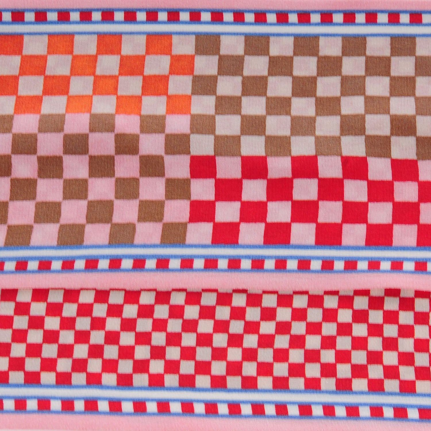 Louis Vuitton Silk Damier Aquarelle Bandeau Piment 4 of 4