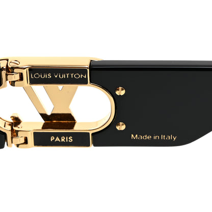 Louis Vuitton Acetate LV Link Square Sunglasses Z1478E Black 6 of 7