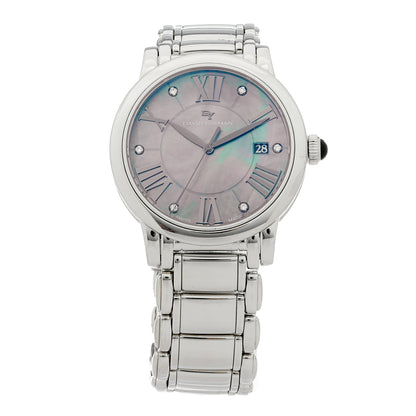 David Yurman Stainless Steel Diamond Mother of Pearl 38mm Classic Quartz Watch 1 of 5