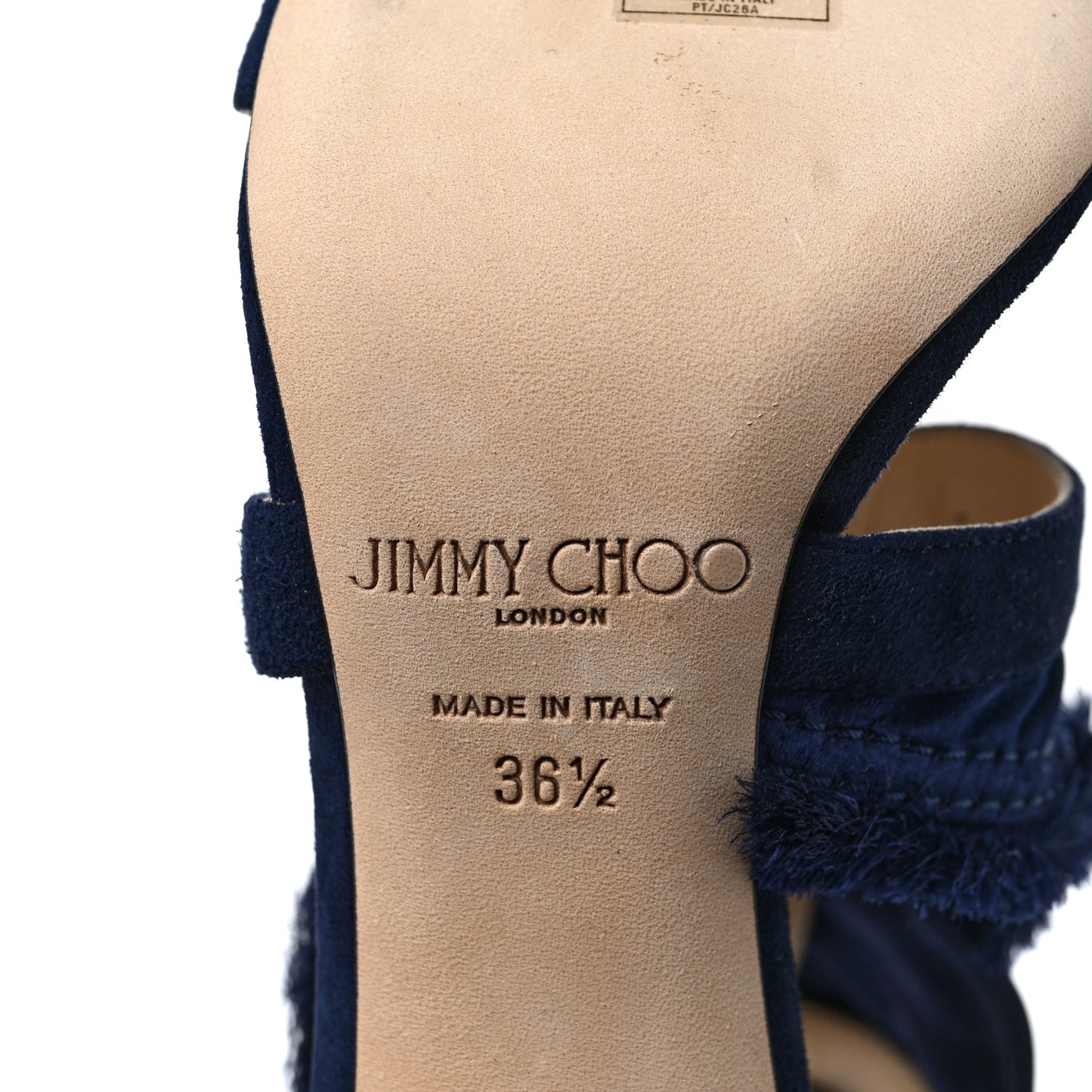 Suede Satin Kiki 100 Sandal 36.5 Navy Mix