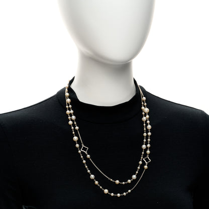 David Yurman Sterling Silver Cultured Pearl Quatrefoil Long Chain Necklace 2 of 4
