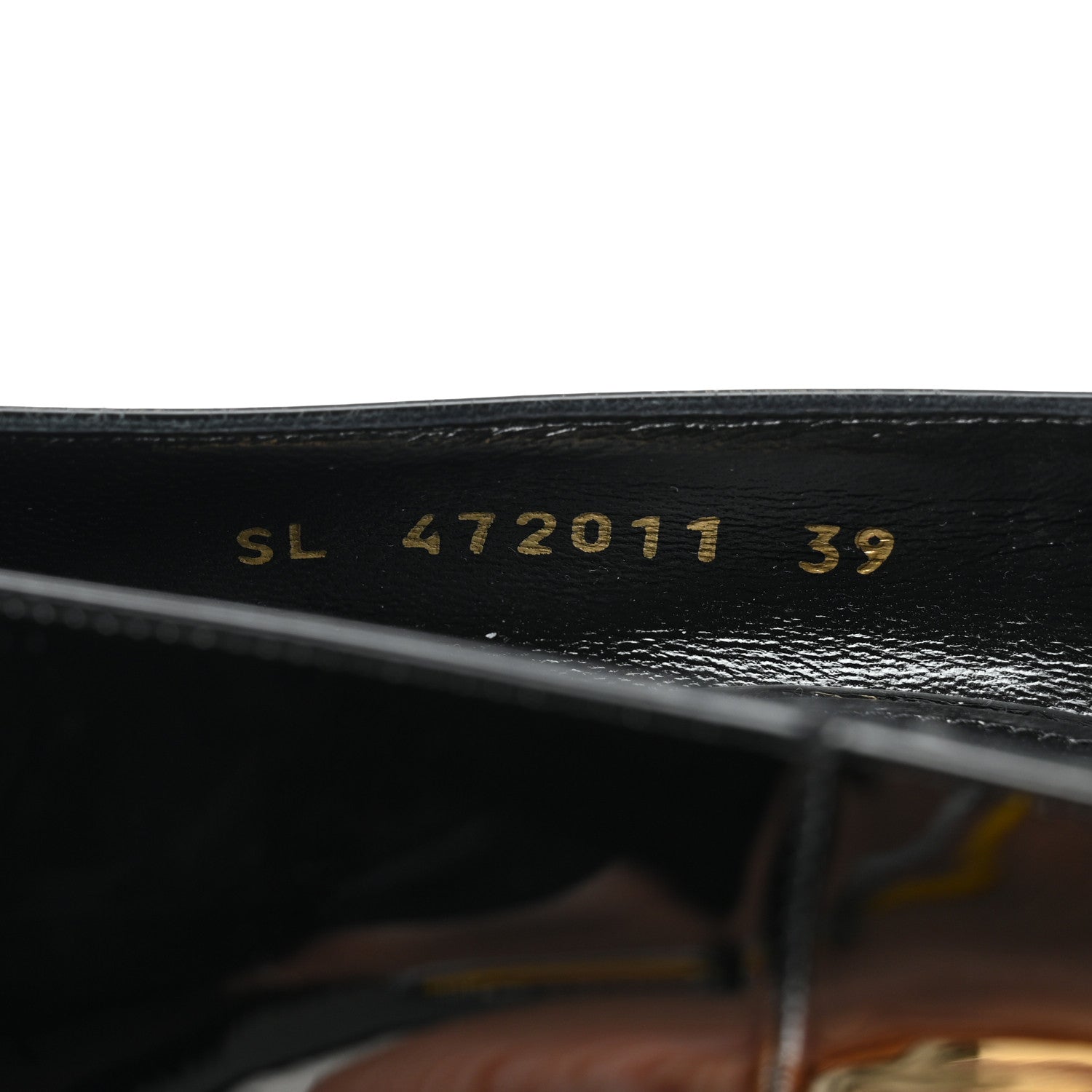 Saint Laurent Patent Opyum 110 Pumps 39 Black Gold 6 of 8