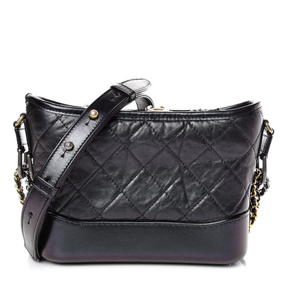 Chanel Aged Calfskin Quilted Small Gabrielle Hobo Black 1 of 10
