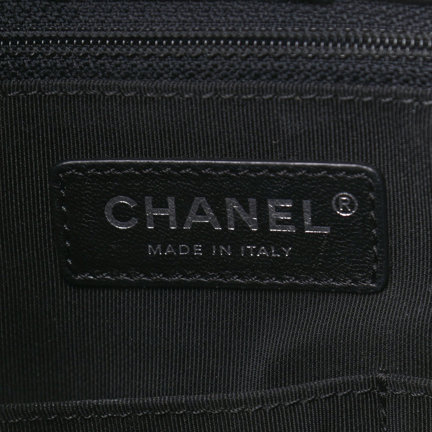 Lambskin Quilted Large Drawstring Bag Black