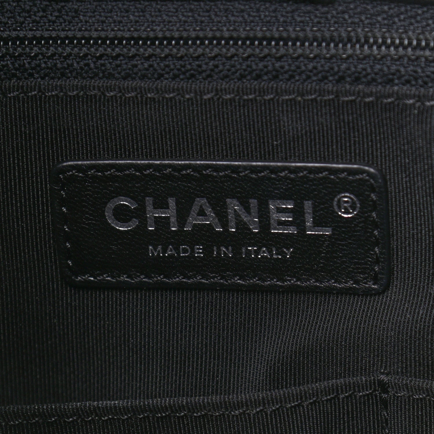 Chanel Lambskin Quilted Large Drawstring Bag Black 6 of 9