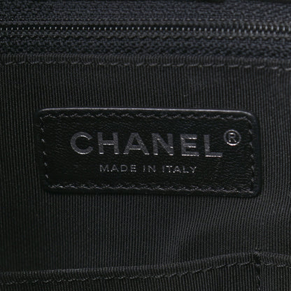 Chanel Lambskin Quilted Large Drawstring Bag Black 6 of 9