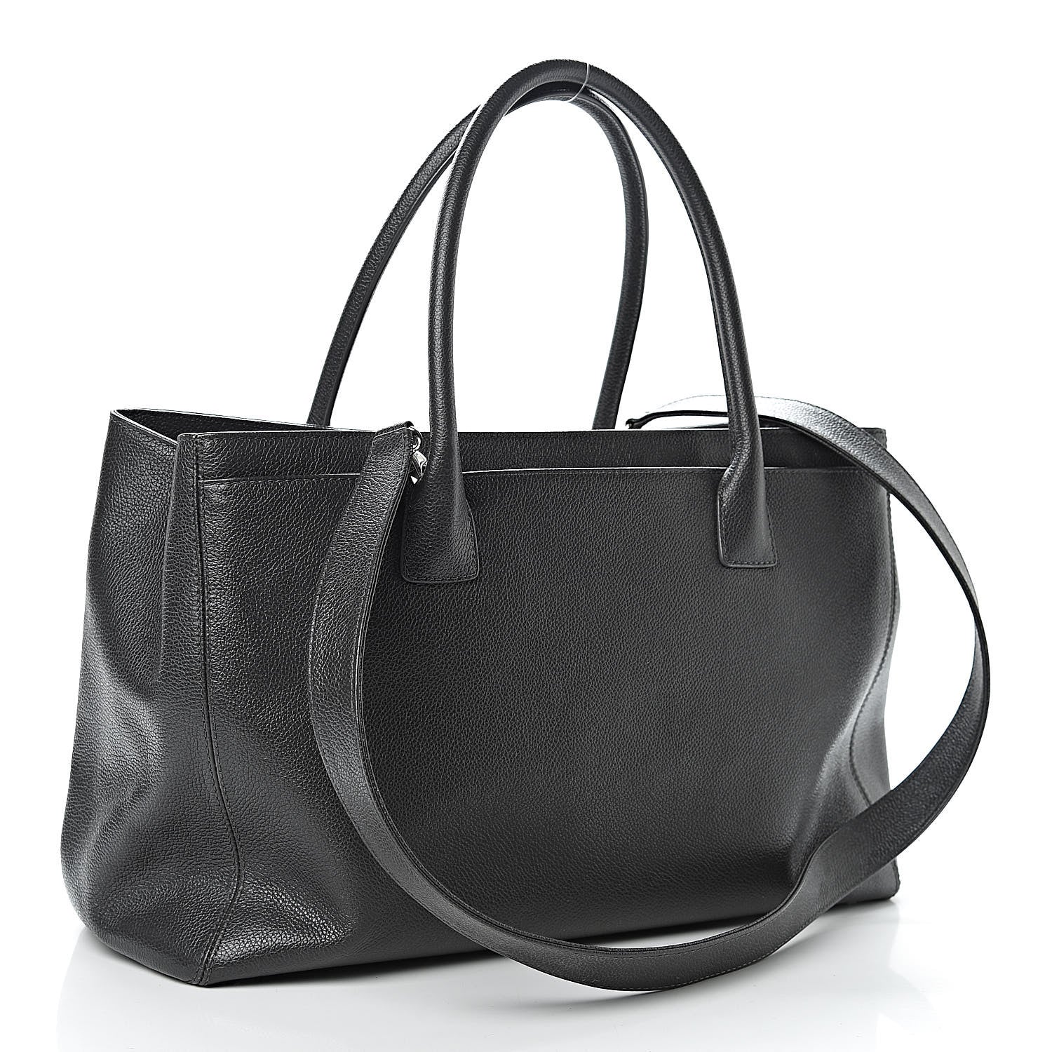 Chanel Calfskin Cerf Executive Shopper Tote Dark Grey 3 of 10