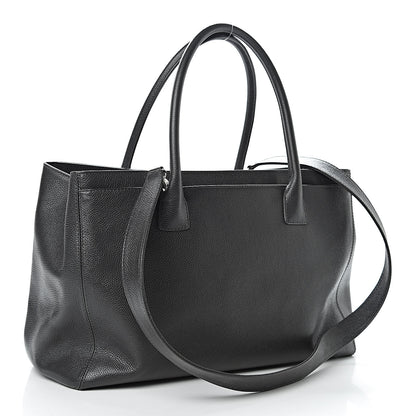 Chanel Calfskin Cerf Executive Shopper Tote Dark Grey 3 of 10
