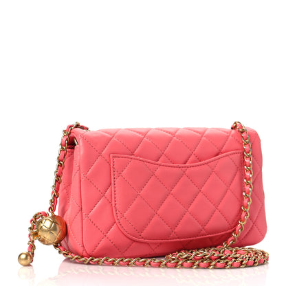 Chanel Lambskin Quilted Mini Rectangular Pearl Crush Flap Pink 3 of 7
