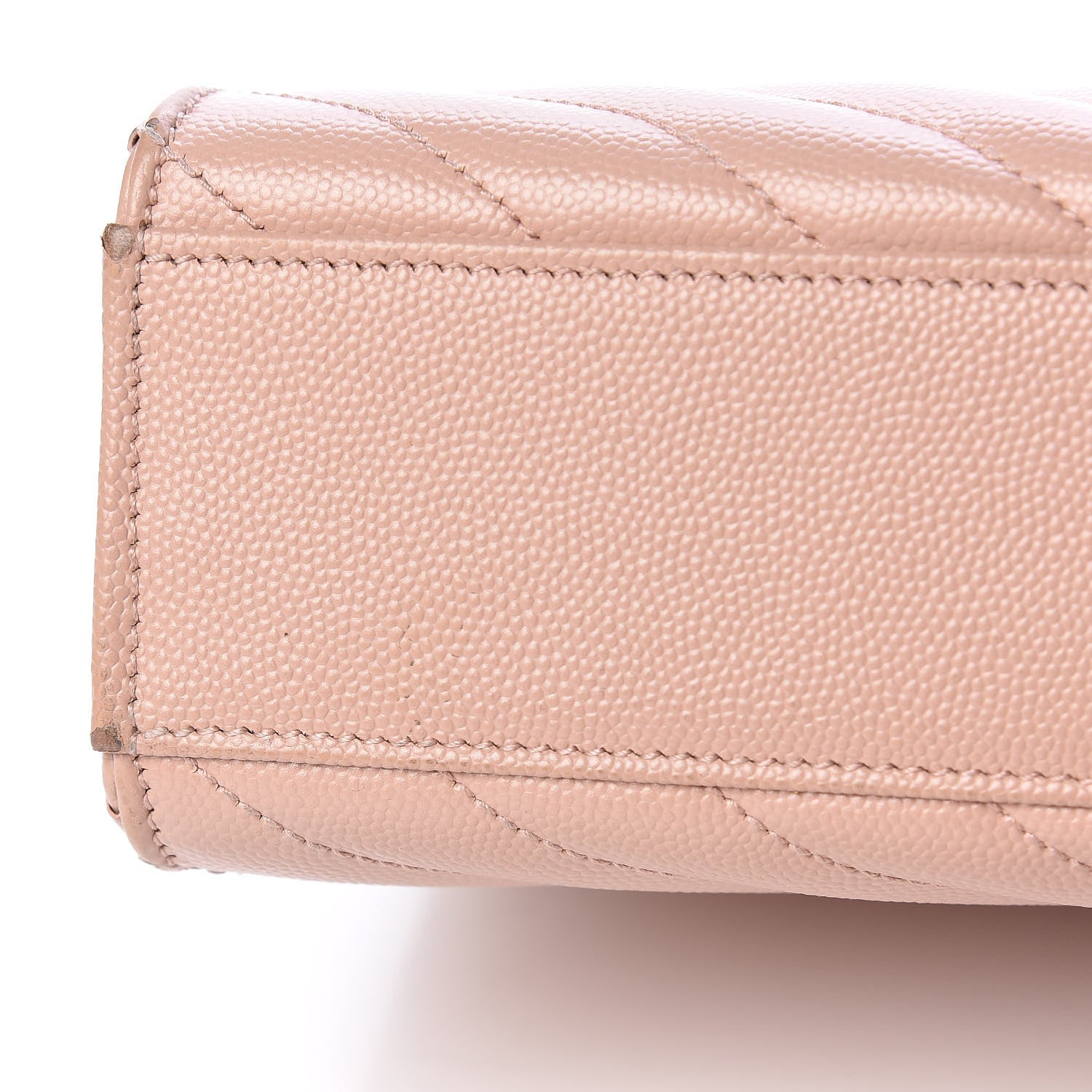 Saint Laurent Grain De Poudre Matelasse Chevron Large Monogram Satchel Pale Pink 12 of 16
