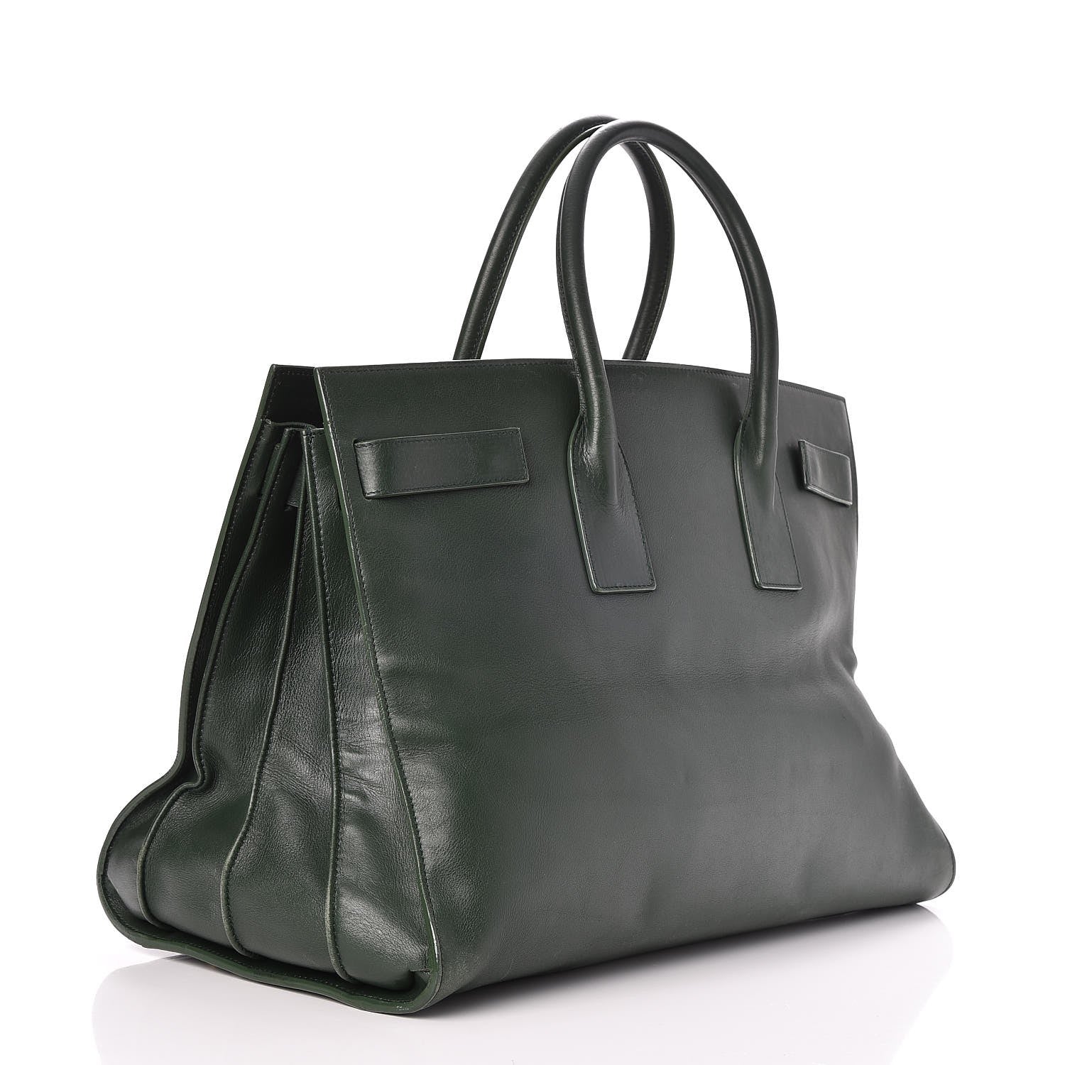 Saint Laurent Calfskin Large Sac de Jour Carryall Dark Green 3 of 12