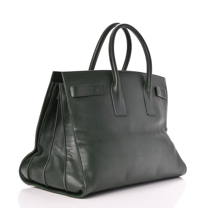 Saint Laurent Calfskin Large Sac de Jour Carryall Dark Green 3 of 12