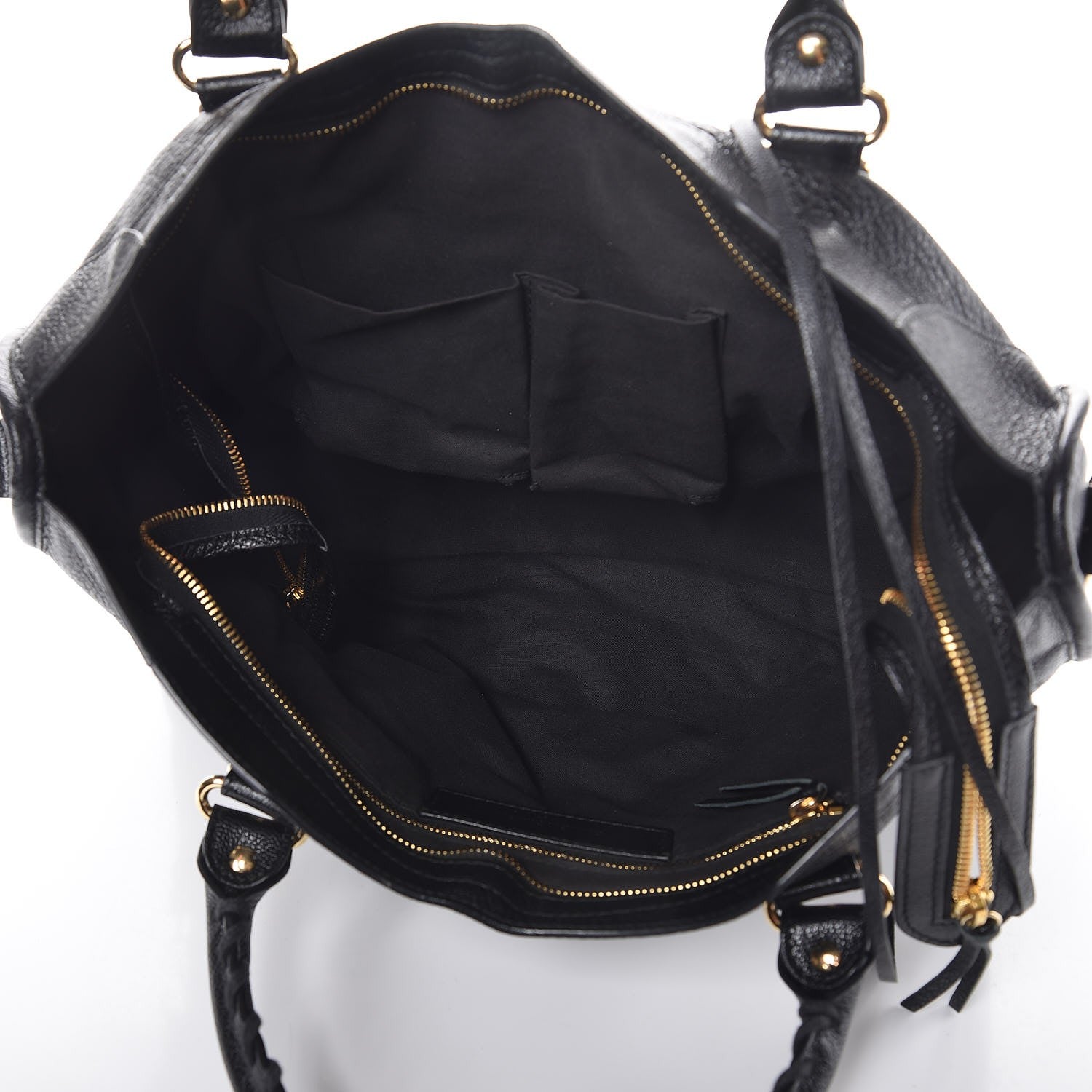Balenciaga Chevre Gold Metallic Edge Hardware City Black 6 of 10