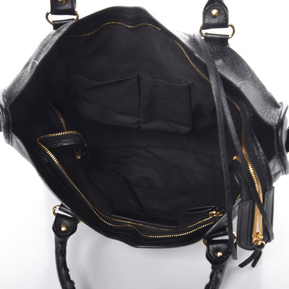 Balenciaga Chevre Gold Metallic Edge Hardware City Black 6 of 10