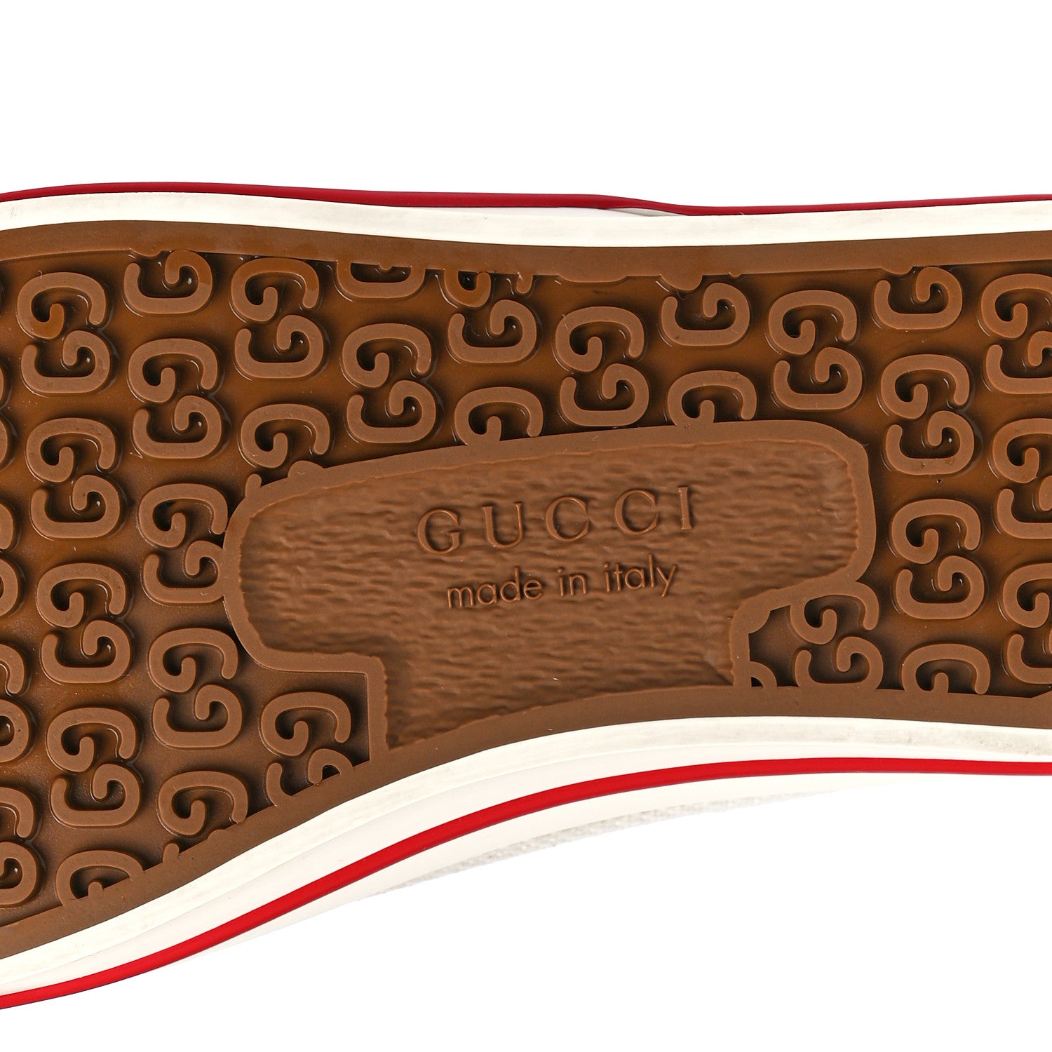 Gucci Monogram Jumbo GG Web Womens 1977 Tennis Velcro Strap Sneakers 35 Camel Ebony Mystic White 6 of 7