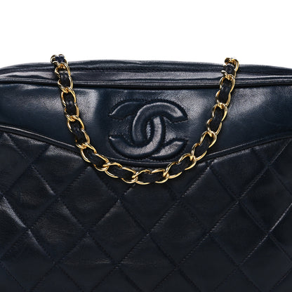 Chanel Lambskin Quilted CC Tassel Camera Case Navy 8 of 10