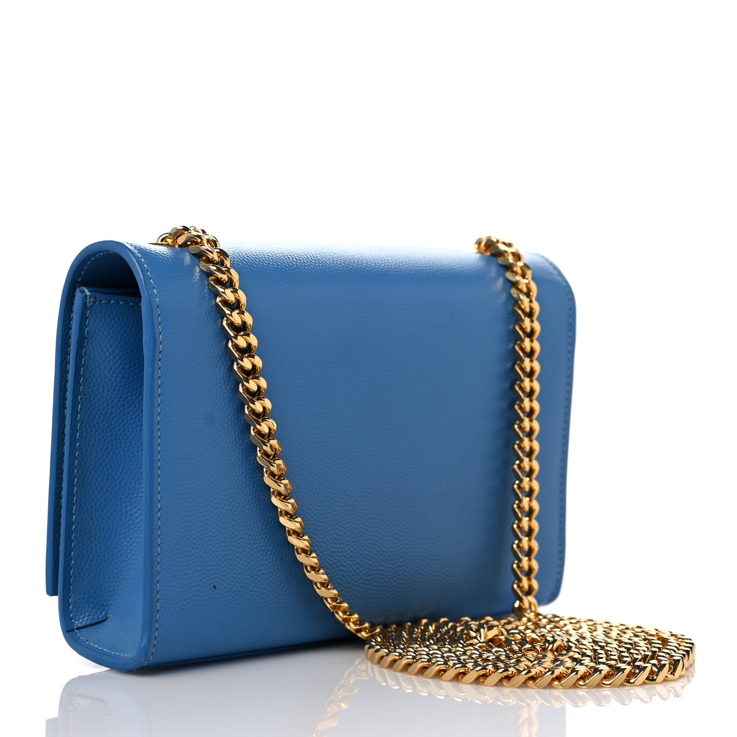Grain De Poudre Small Classic Monogram Kate Satchel Blue Clair