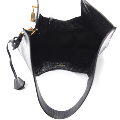 Tom Ford Ramskin Large Alix Padlock Zip Shoulder Bag Black 7 of 12