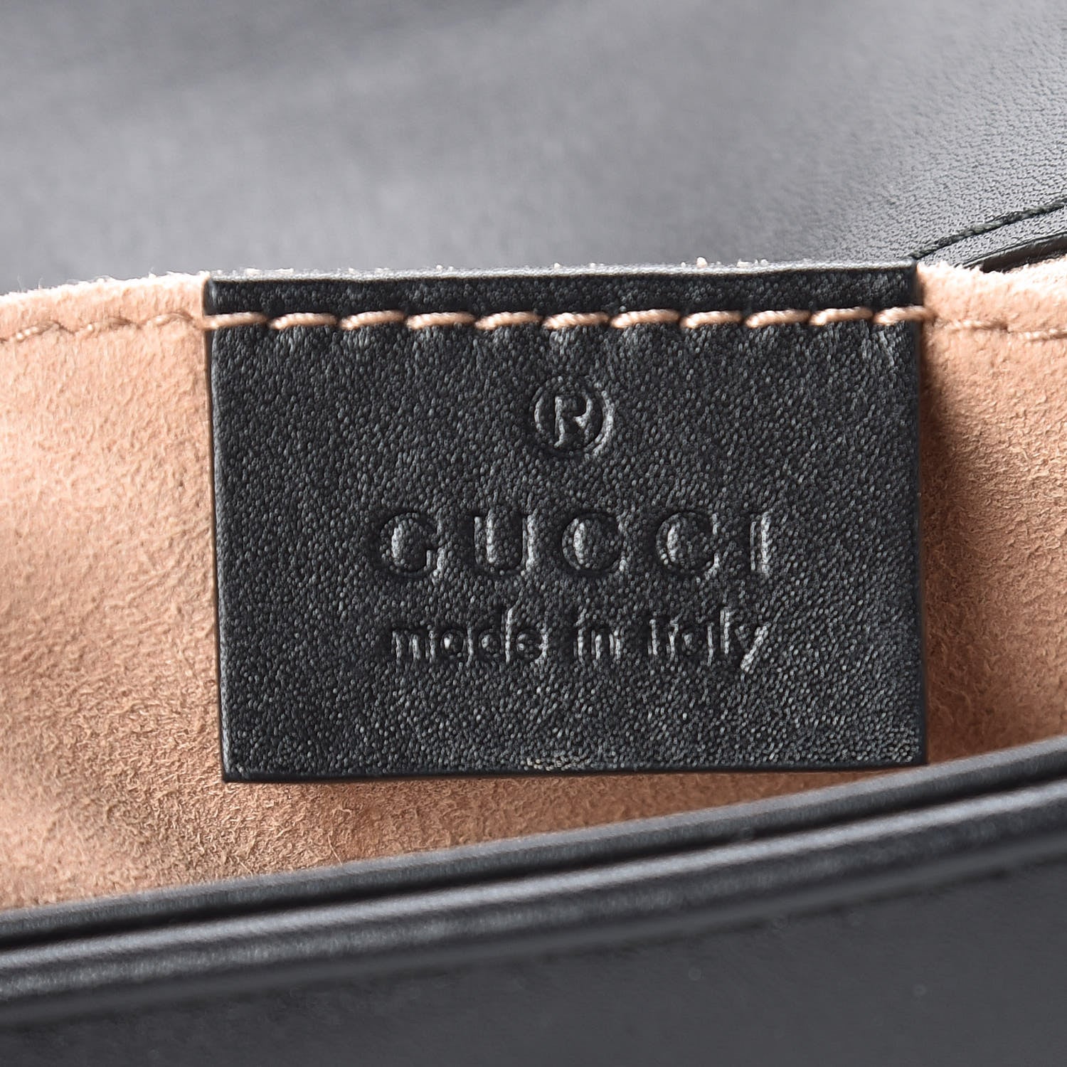 Gucci Calfskin Matelasse Mini GG Marmont Shoulder Bag Black 6 of 11