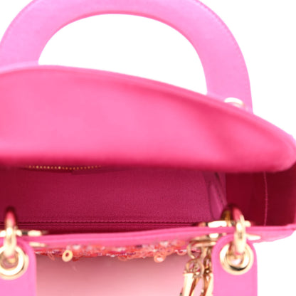 Christian Dior Satin Sequin Mini Lady Dior Pink 5 of 10