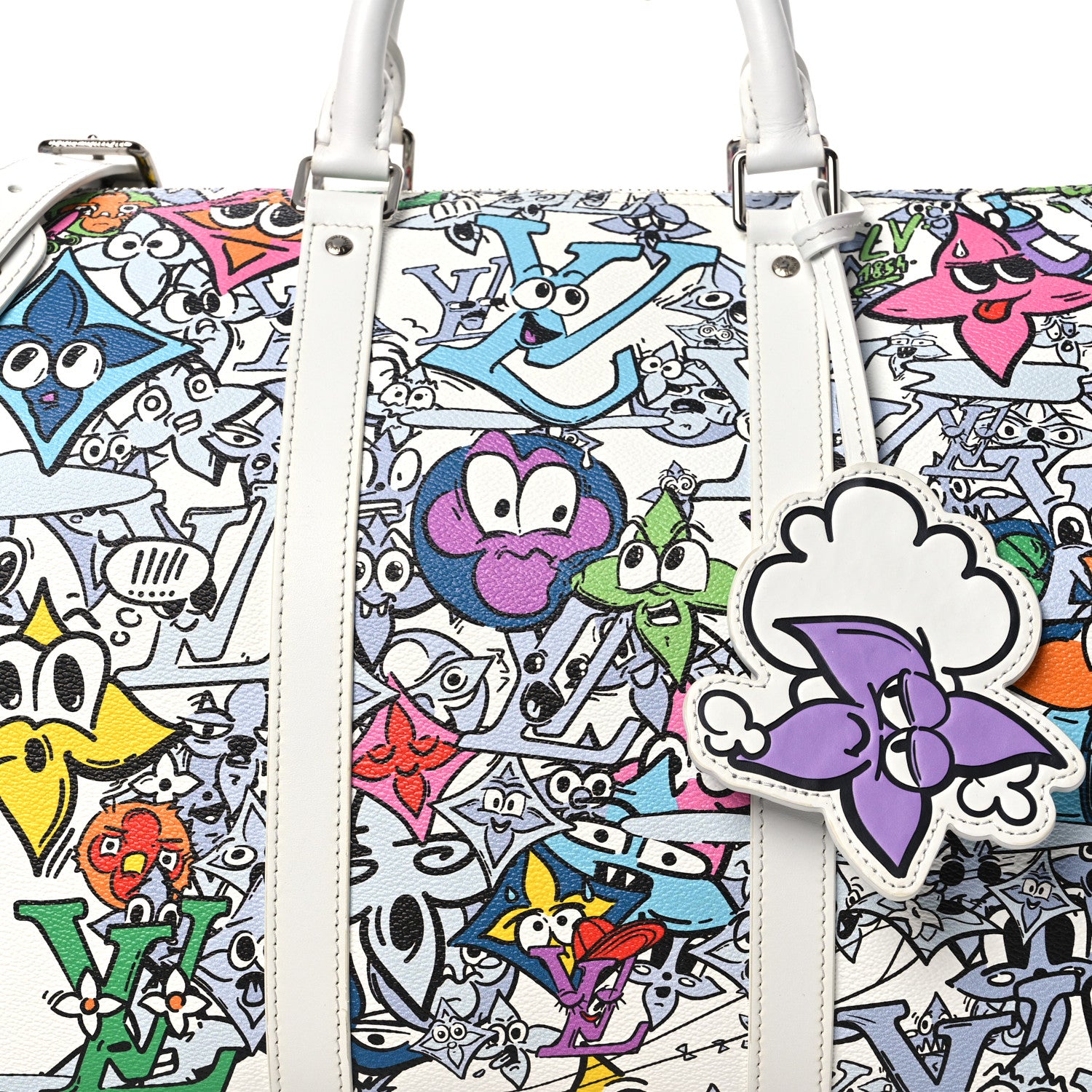 Louis Vuitton Monogram Comics Keepall Bandouliere 50 Multicolor 6 of 8