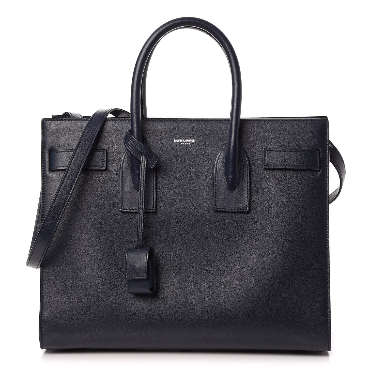 Saint Laurent Smooth Calfskin Small Double Face Sac De Jour Marine Black 1 of 8