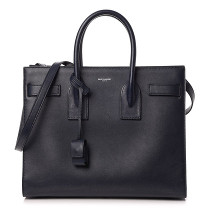 Saint Laurent Smooth Calfskin Small Double Face Sac De Jour Marine Black 1 of 8