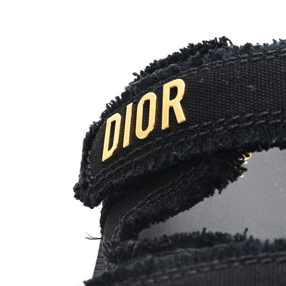 Christian Dior Woven Raffia Jute Dioract 10mm Sandals 38.5 Black 10 of 10
