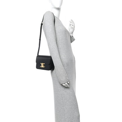 Celine Shiny Calfskin Teen Triomphe Black 2 of 10
