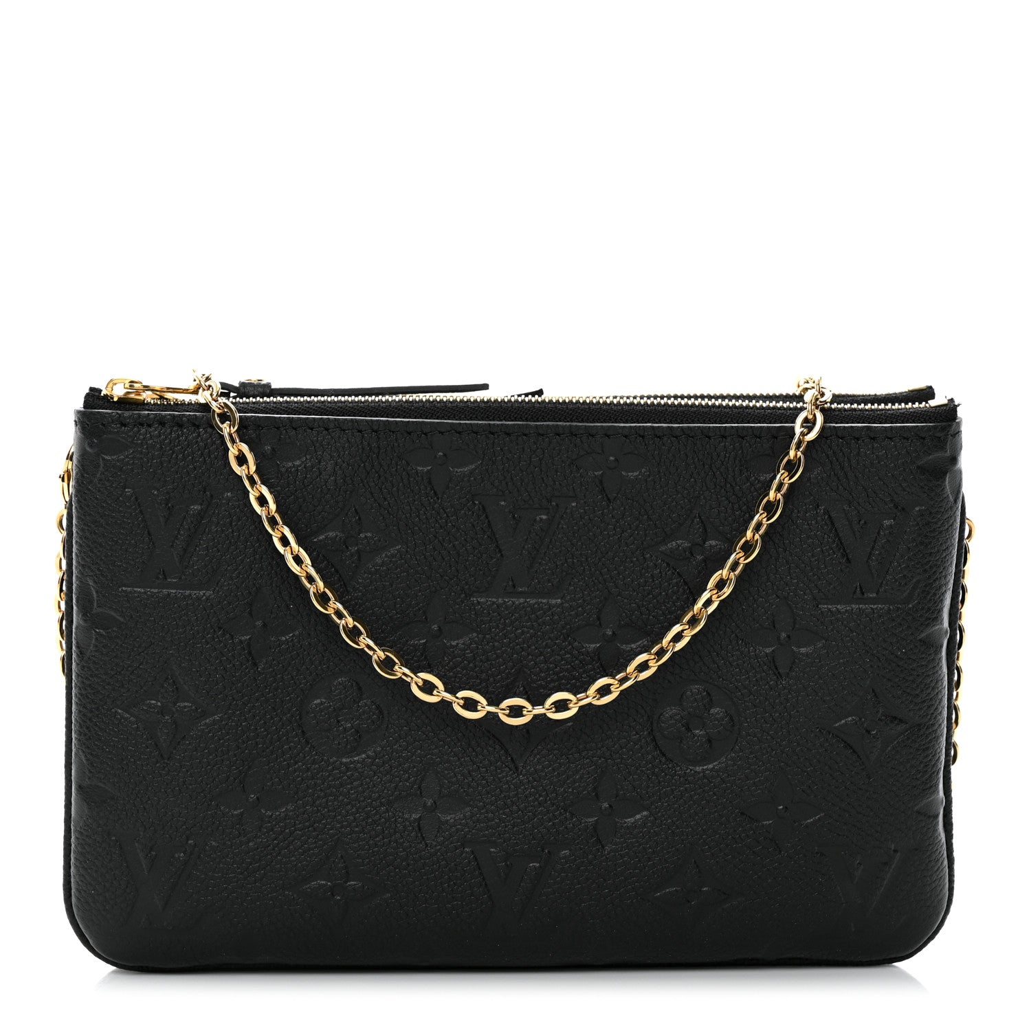 Louis Vuitton Empreinte Double Zip Pochette Black 1 of 10