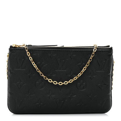 Louis Vuitton Empreinte Double Zip Pochette Black 1 of 10