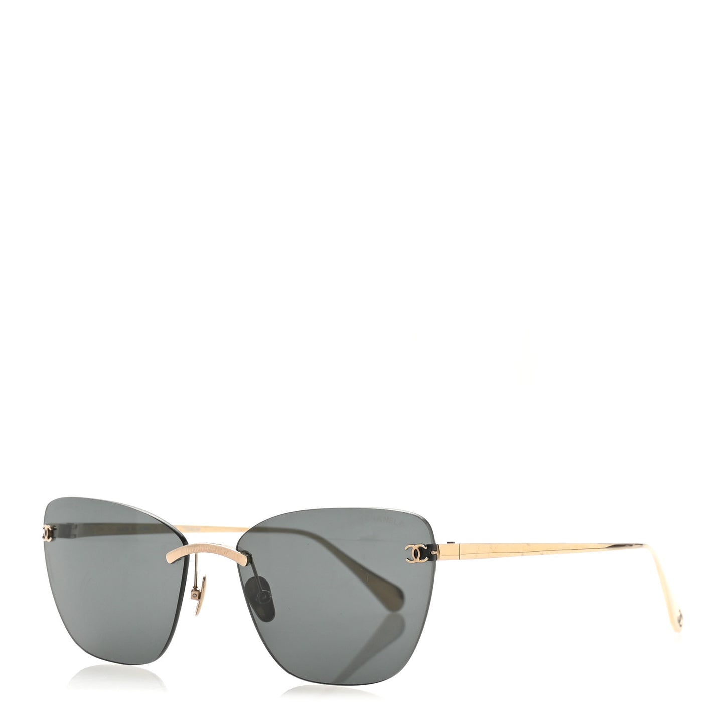 Titanium Cat Eye CC Sunglasses 4286-T Gris Clair