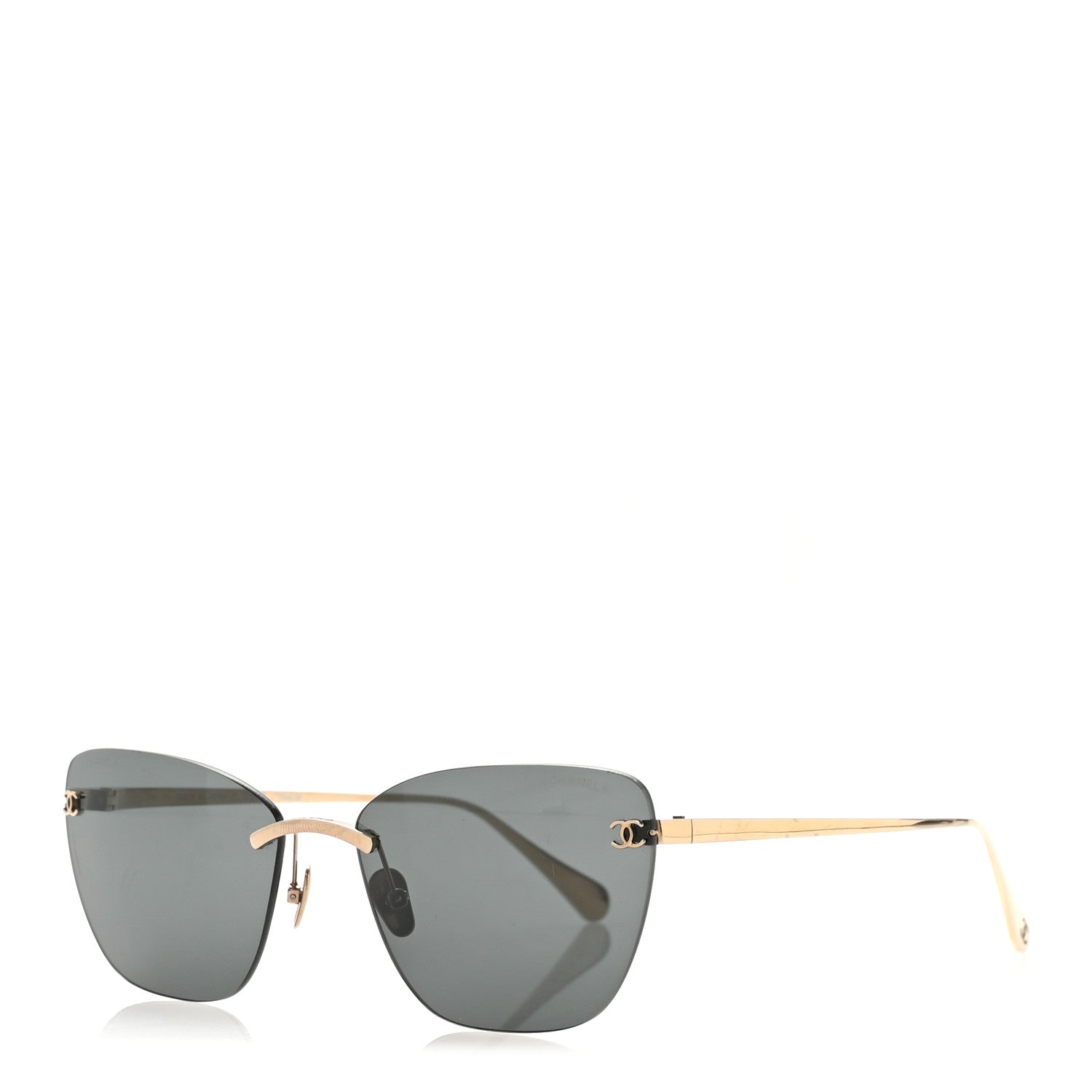 Chanel Titanium Cat Eye CC Sunglasses 4286-T Gris Clair 1 of 8