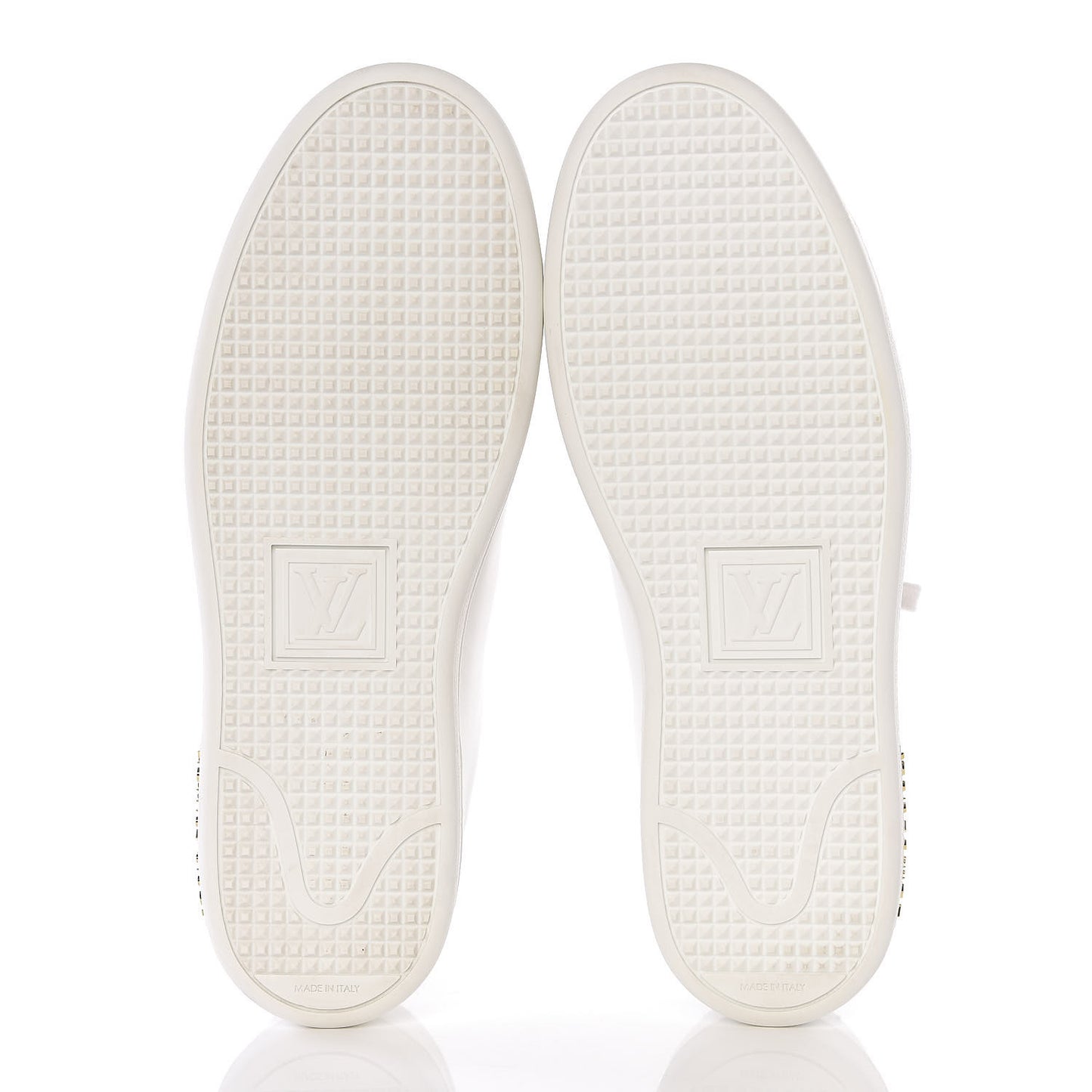 Calfskin Floral Frontrow Sneakers 37.5 White