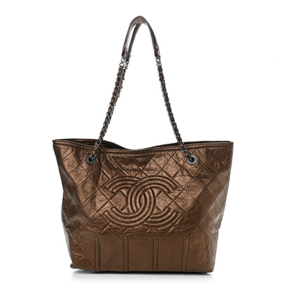 Chanel Metallic Aged Calfskin Large Shopping In Moscow Tote Bronze 1 of 9
