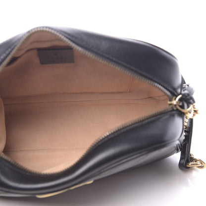 Gucci Calfskin Matelasse Small GG Marmont Chain Shoulder Bag Black 5 of 10