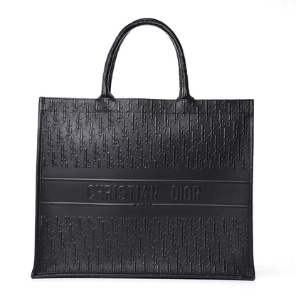 Christian Dior Oblique Calfskin Embossed Book Tote Black 1 of 13