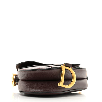Christian Dior Grained Calfskin Mini Saddle Bag Plum 4 of 12