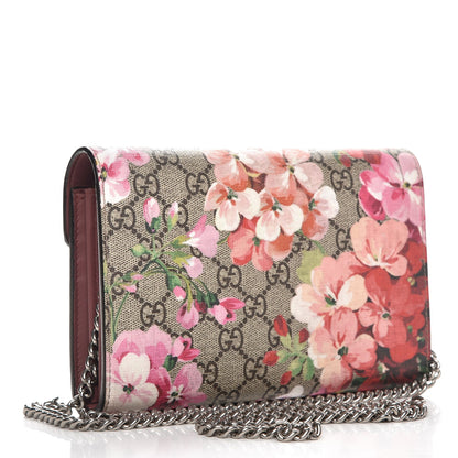 Gucci GG Supreme Monogram Blooms Mini Dionysus Chain Wallet Beige Multicolor Dry Rose 3 of 8