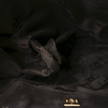 Chanel Suede Quilted Shopping Tote Brown 11 of 13