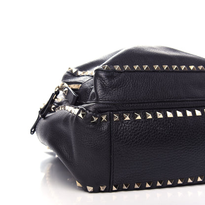 Valentino Garavani Grained Calfskin Medium Rockstud Backpack Black 7 of 9